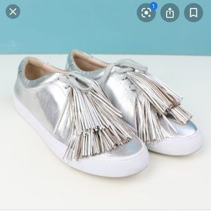 Loeffler Randall silver sneakers